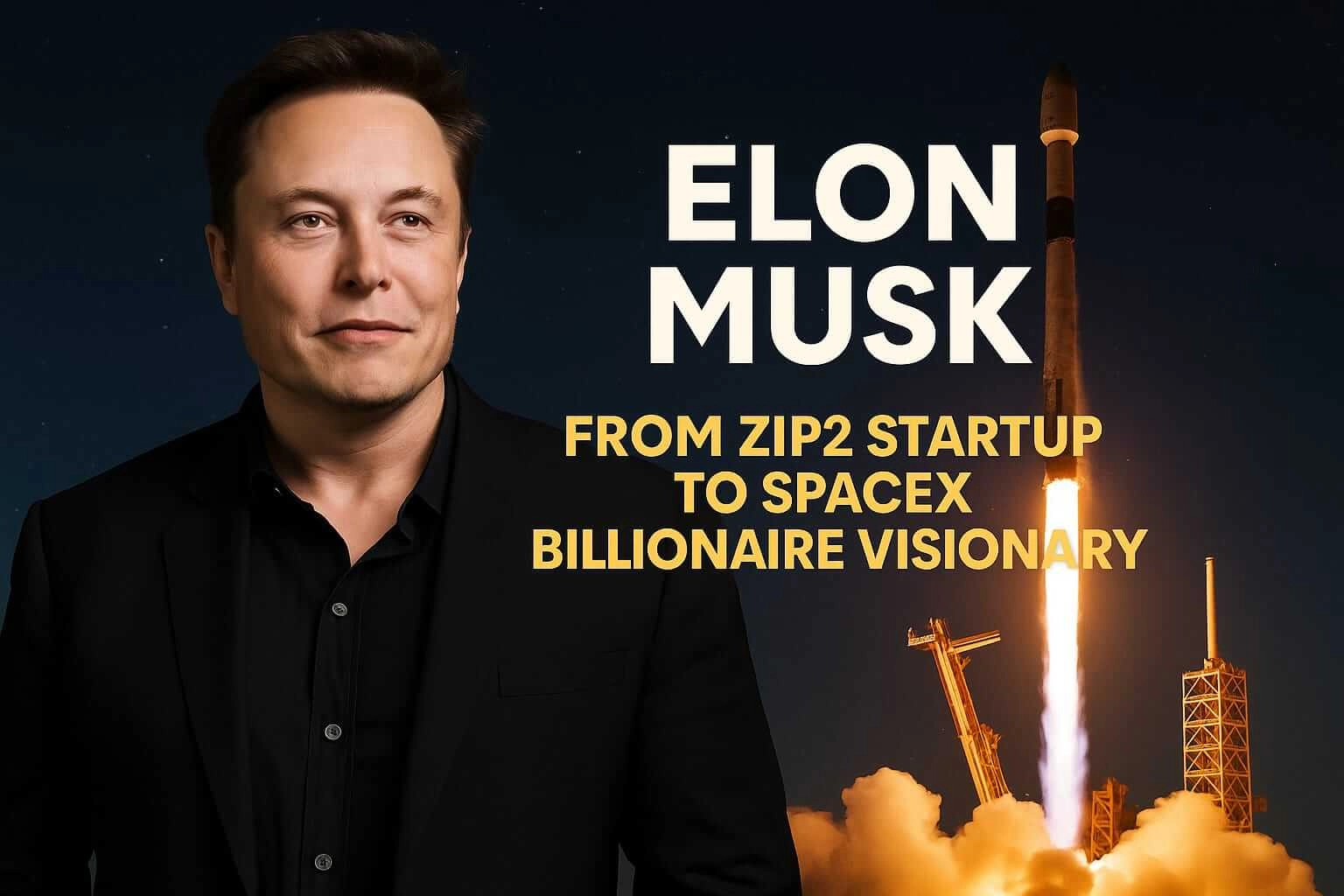 Elon Musk From Zip2 Startup to SpaceX Billionaire Visionary